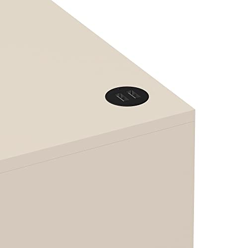 Mesa de Cabeceira com 1 Gaveta Design Estilo USB - Perola - TuttiCasa