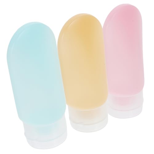 CHICAMPERA 3個 製プラスチック製トラベルローションボトル 持ち運び便利 漏れ防止設計 詰め替え可能 シャンプー用小け容器 出張 旅行適用