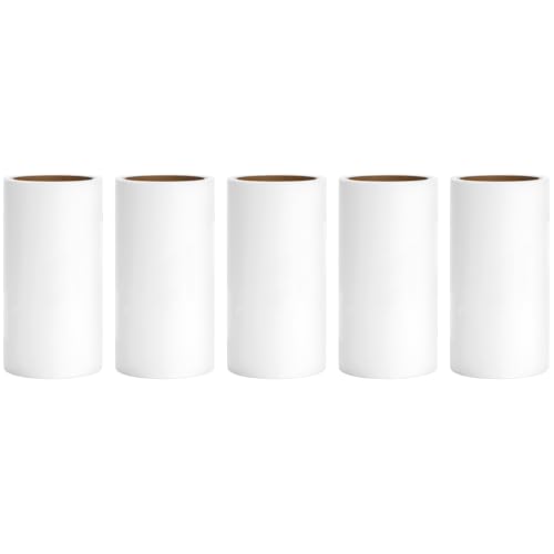 4 inch Lint Roller Refills for PetLovers Evercare Amazon and Other Lint Roller Replacement Refills 4 inch Extra Sticky 60 Sheets per Roll 5 Pack Total 300 Sheets (Inside Diameter 1-1/2 inch)