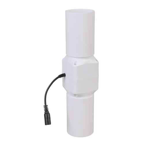 Sbshiouu Ventilateur à Tube blanc puissant, puissance 12V, 18W, pour sous-sol, serre, cuisine, salle de bains, ventilateur d '