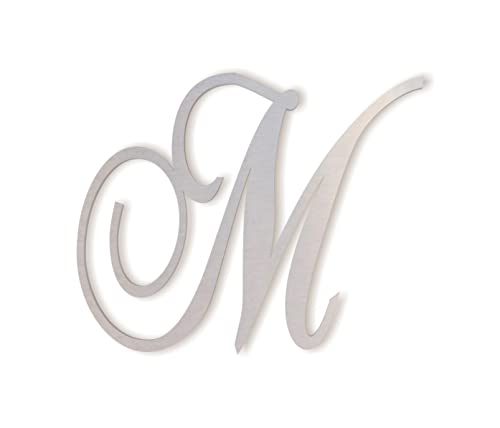 Jess and Jessica Cursive Metal Letter M 36" x44.23", Wall Letters Decor