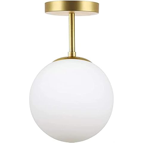 Flurlampe Decke Küchenleuchte Deckenleuchte Kugel Deckenlampe Glas Spritzwassergeschützt Badlampe Cover