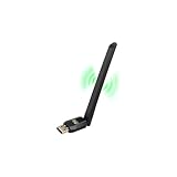 Benanei Adaptador WiFi USB de 650 Mbps, Antena WiFi para PC de Doble Banda 2.4Ghz/5Ghz de Alta Ganancia 5dBi, USB WiFi...