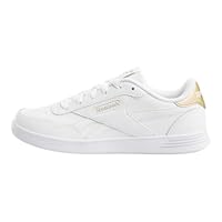 Reebok Women's Court Advance Sneaker, White/White/Pale Gold, 9 US