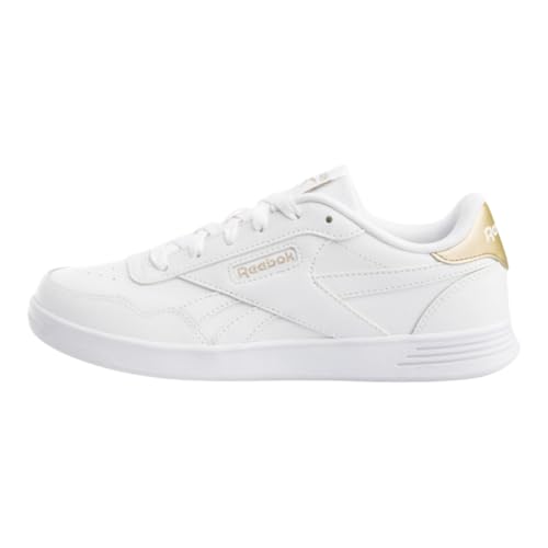 Reebok Women's Court Advance Sneaker, White/White/Pale Gold, 8.5 US