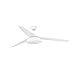 Faro Barcelona 33549 - VULCANO Ventilador de techo con luz (bombilla incluida) LED, 25W, cuerpo de acero, palas abs blancas y difusor de cristal opal, color blanco