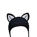 Pegciuho Scuba Diving Cap with Cat Ears, Surfing Cap, Neoprene Wetsuit, Comfortable Surfing Hat for Canoe, Sports, BlackWhite BlackLine