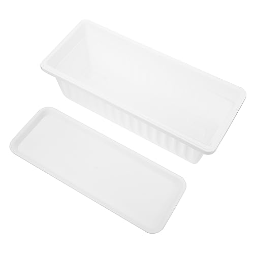 ANDRESLAD 2pezzi Vasi Per Fiori Da Balcone Vasi Per Verdure Da Giardinaggio Per Piante Bianco Anti-perdita Spesso Facile Spostare e Riutilizzabile