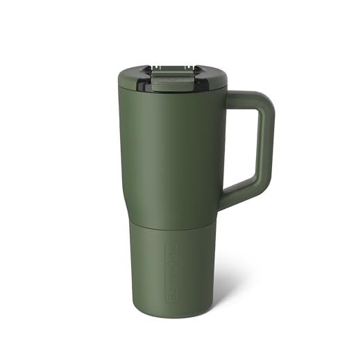 Image of BruMate Muv - 25oz 100% Leak Proof Insulated Coffee Mug with Handle & Lid - Stainless Steel Coffee Travel Mug - Double Walled Coffee Cup (OD Green)