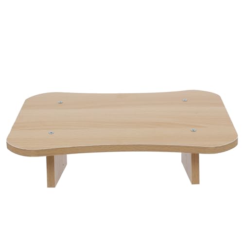 HOOTNEE Taburete para Pies de Madera Pequeño, Reposapiés de Oficina y Escritorio Superficie Inclinada, Soporte Ergonómico para Descanso y Postura Cómoda en Hogar y Estudio