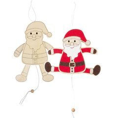 Beleduc 50270 Hampelmann - Muñeco de Papá Noel para Decorar