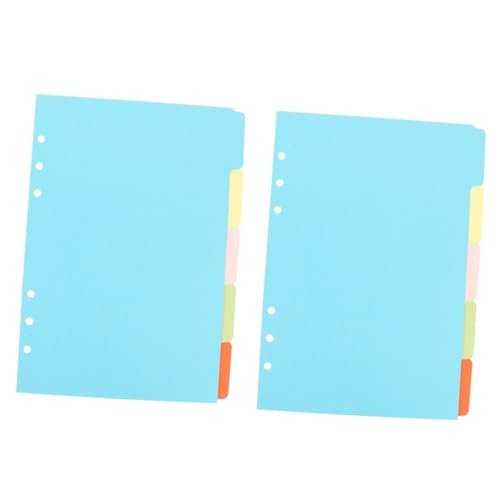 EXAOMBLE 10個 リングバインダー対応 彩色ページ仕切り タブ付き 書類整理用アクセサリー 学習 仕事用 情報類に便利