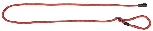 GOLEYGO Hundeleine Rope, Rot, Reflektiert leuchtend, Größe M 1,4-2m, Sicherer Magnetverschluss, Inkl. Adapter-Pin, Hundeleine für kleine & große Hunde bis 60kg, Maximale Belastung 200kg