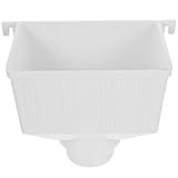 POPETPOP PVC Regenwassersammler Fallrohradapter 110x75mm mit Anschluss für Regentonnen und...