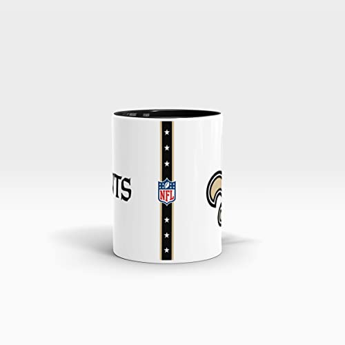 Caneca de Cerâmica Licenciada NFL, Liga de Futebol Americano, modelo New Orleans Saints