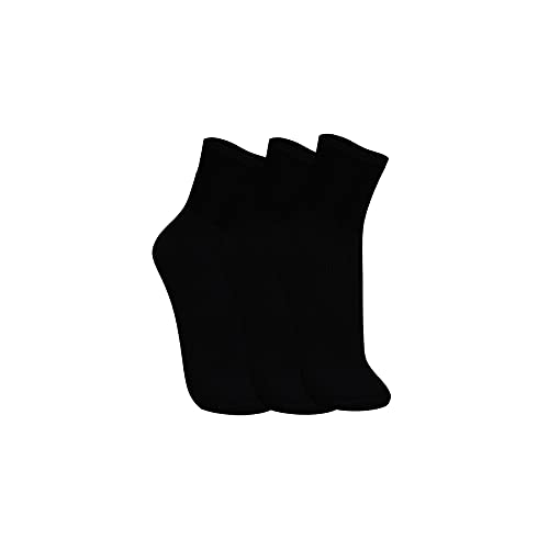 Kit com 3 Meias Básicas Atoalhadas, Trifil, Adulto Unissex, Preto, M