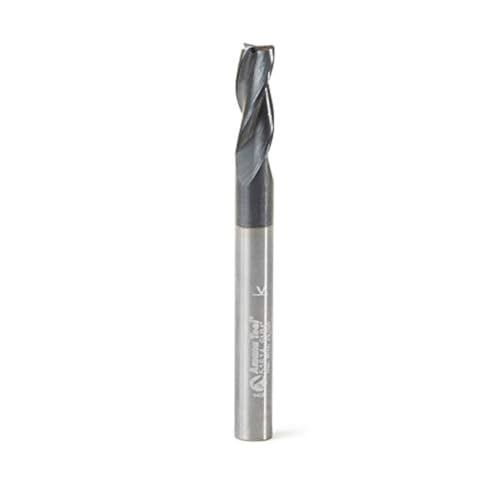 Amana Tool CNC Spiral Router Bit for Steel, 45 Degree Corner Chamfer End Mill, AlTiN Coating, 51614, 3-Flute x 6mm Dia x 16mm x 6mm Shank x 60mm