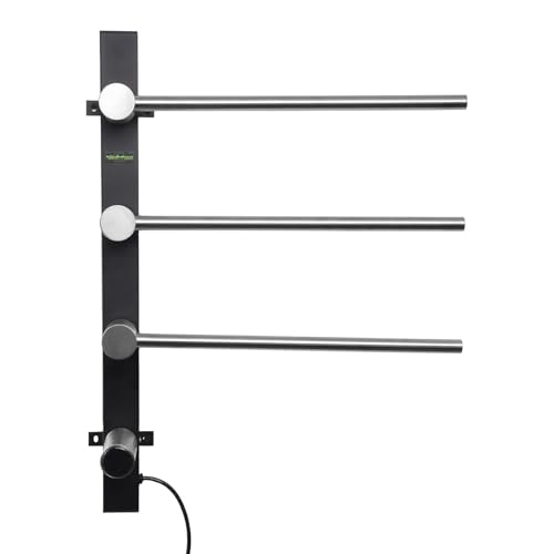 Towel Warmer Rack for Bathroom - IPX4 Waterproof Electric Towel Warmer Rack 3 Bar - Heated Towel Bar with LED Display Screen, Adjustable Temperature for Home, Hotel