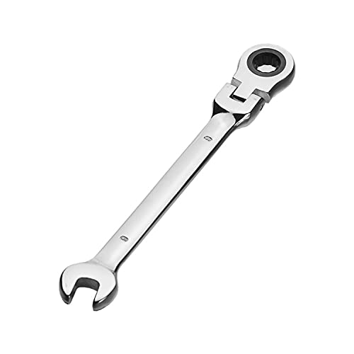 Image of Aoktorkit Metric Tool Flex-Head Ratcheting Wrench 9MM,Professional Chrome Vanadium Ratchet Spanner Steel 72 Teeth 12 Point for DIY,Pipeline,Bicycle Repair and Home Maintance
