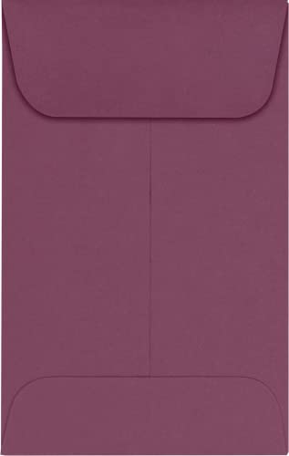 LUXPaper #1 Coin Envelopes, 2 1/4 x 3 1/2, Vintage Plum, 500 qty