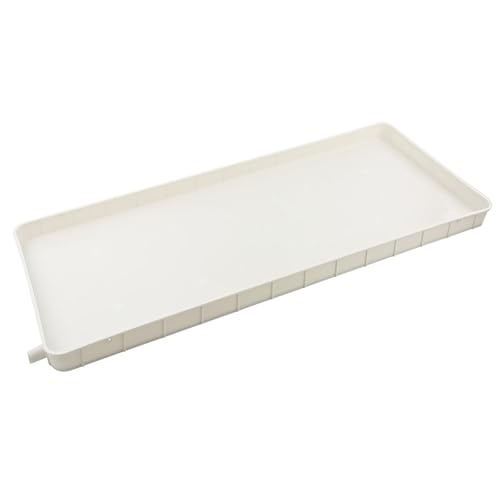 Bandeja de drenaje de unidad de CA, bandeja de goteo de plástico con tubo de drenaje para sistemas de aire acondicionado dividido y bomba de calor en interiores y exteriores