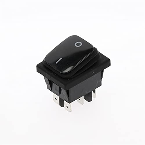 Interrupteur à bascule KCD4 20A 250V étanche IP67 à 6 broches DPST avec LED rouge 220V