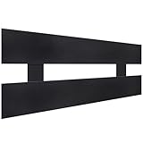 ✅ Cabecero para Camas de 90 DHOME Cabecero de Madera reciclada DM Horizontal Estilo Valla Cama Palets Herrajes incluidos (90x46, Negro)