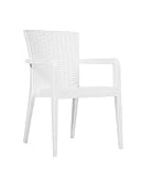 Material: Polipropileno Set de 4 Sillones Jazmin, apilable, Polipropileno Blanco