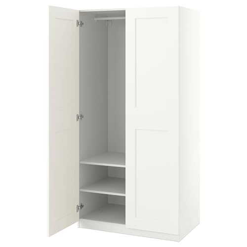 Armoire PAX/GRIMO, 100 x 60 x 201 cm, blanc/blanc
