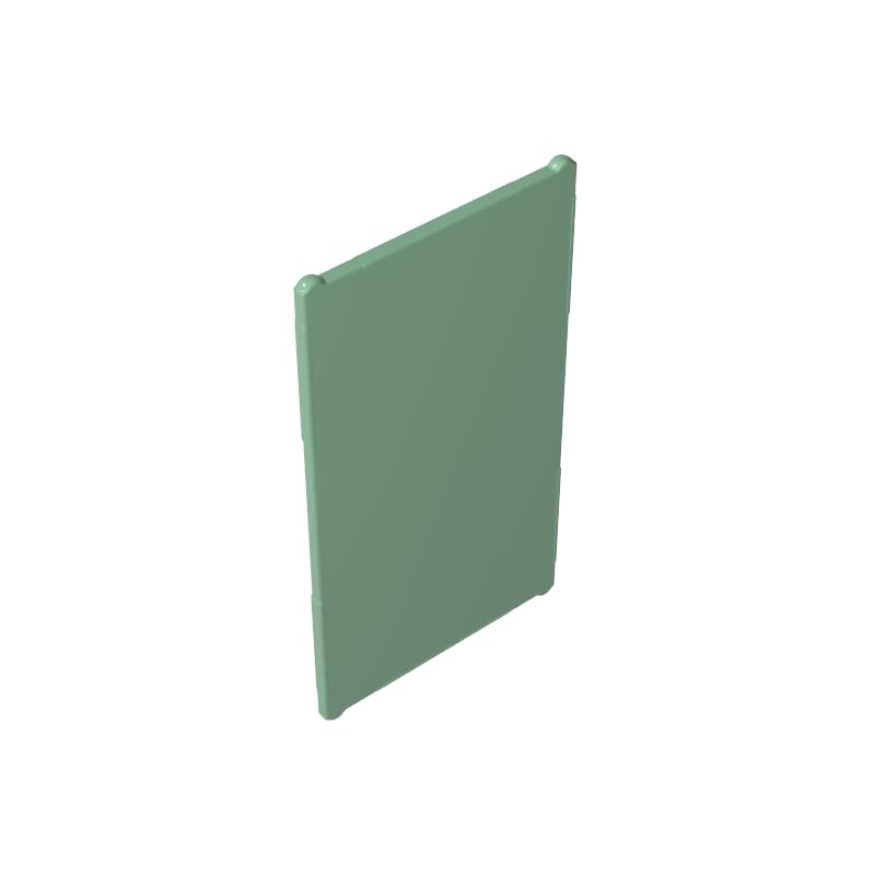 Gobricks 60803 Door Glass for Window 1x4x6 50 Pieces GDS-877 Compatible with Lego Building Blocks Color:Sand Green
