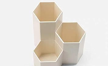 Pen Stand, Stylish Hexagonal Desktop Organizer, Desk Organizer, Cosmetic Storage Box, Stationery Organizer, Multifunction Classification Box, Small Item Holder, Desk, Space Utilization Up, Office