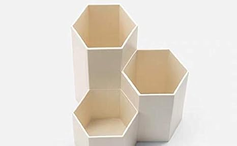 Pen Stand, Stylish Hexagonal Desktop Organizer, Desk Organizer, Cosmetic Storage Box, Stationery Organizer, Multifunction Classification Box, Small Item Holder, Desk, Space Utilization Up, Office