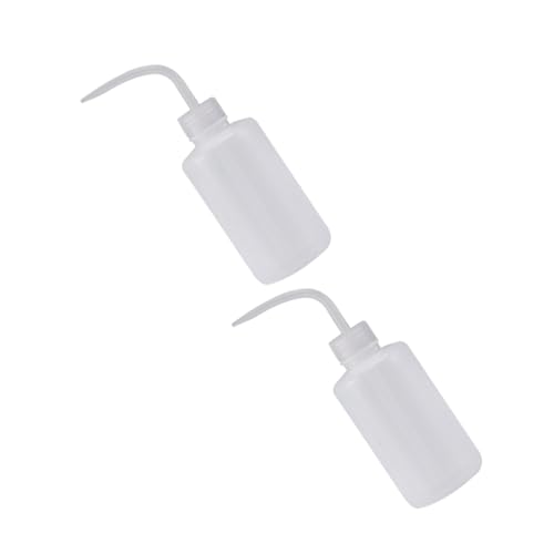 Alipis Pp Plastic Wide Mouth Cleaning Bottle Set Curved Neck Squeeze Bottle Graduated Scale for Lab Plant Watering