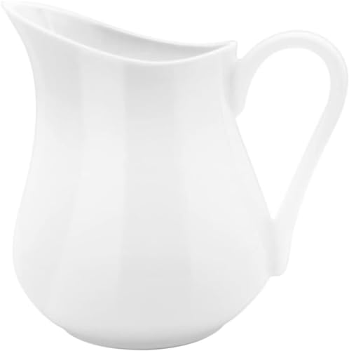 Hubiuyo 陶器 コーヒー ピッチャー 磁器 クリーマー ピッチャー 450Ml ミルク 泡立て器 ピッチャー ビンテージ エスプレッソ 注ぐ器 ラテ カップ 紅茶 サービング ポット シロップ ハチミツ ソース ジュース