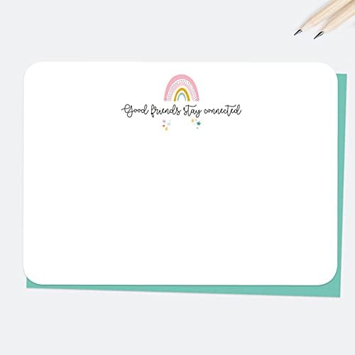Chasing Rainbows Thank You Notes - Pack of 20. Kids Thank You Cards Multipack, Pack of Thank You Cards, Writing Paper, Kids Stationery Sets, Kids Thank You Cards (10 0020)