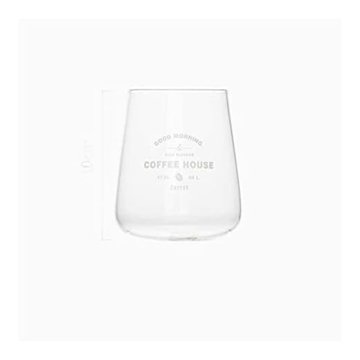 AZOPINBRE Whisky glas kaffekopp champagne glas gåva glas kopp juice mjölk frukost kaffekopp värmebeständig whisky öl engelska alfabet drinkware vin glas) (Color : Coffee Short (White))