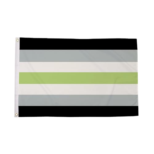 Grand drapeau Agender 240 cm x 150 cm pour defile lgbtqia et decoration