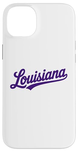 Vintage Louisiana Script Retro Swoosh Design X}zP[X iPhone 14 Plus p