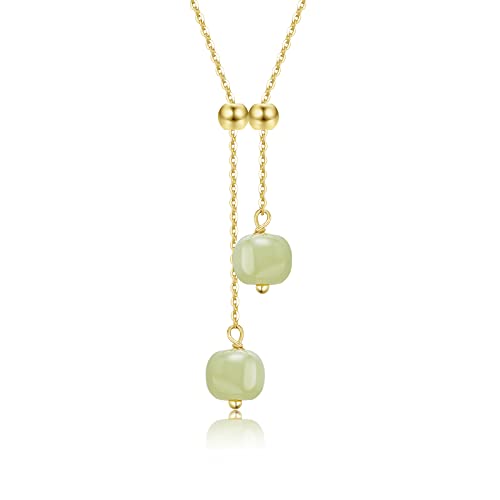 LOOYUUPEE Natural Hetian Jade Necklace...