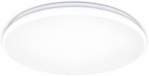 HUA QIANG WANG Round LED Ceiling Light Fixture Modern Simple Ultra-thin White Lampshade Flush Mount Ceiling Lamp for Living Room Dining Room Bedroom Kitchen Island Hallway (3-Color, 40cm)