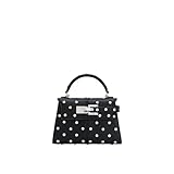 [JW PEI] Elise レディース トップハンドルバッグ - 人工クリスタルト ブラック