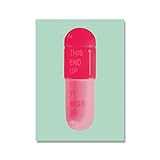 XCPORA Damien Hirst Poster Bunte Pille Leinwand Malerei 