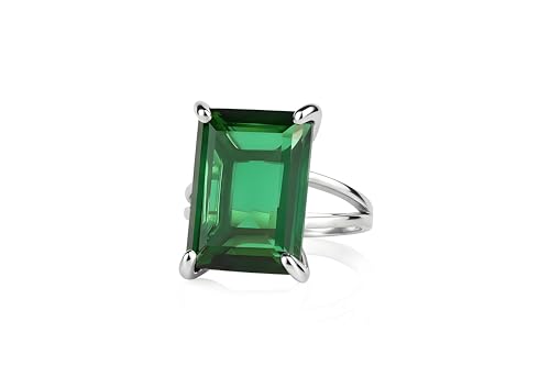 Bague d'émeraude en argent pour sublimer vos tenues de soirée et votre style quotidien