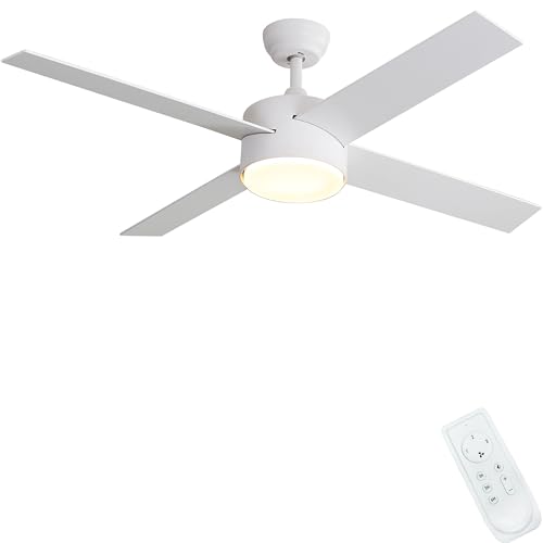Ventilateur de plafond avec lampe pour chambre et salon à télécommande fraîcheur