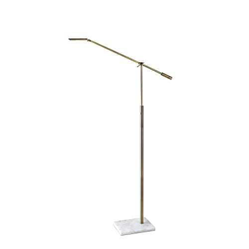 Adesso 4129-21 Vera Led Floor Lamp, 46.5-61 In, 6W Full Spectrum Led, Antique Brass Finish, 1 Floor Lamp #TOP20
