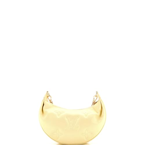 Pre-Loved Over The Moon Bag Bubblegram Leather, Yellow4