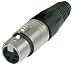 Neutrik 4 Pole Female Cable Conn - Black Metal Housing-Silver Contacts NC4FX-BAG