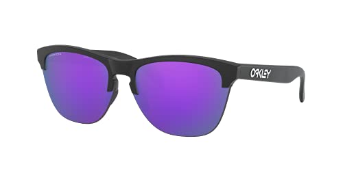 Image of Oakley Man Sunglasses Matte Black Frame, Prizm Violet Lenses, 63MM