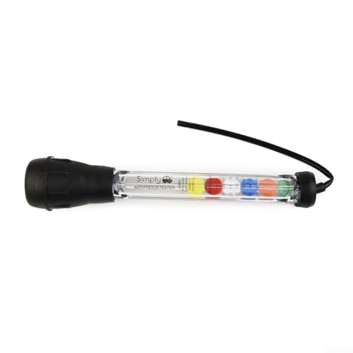 Automotive Antifreeze Tester Compatible with Cars Trucks Buses Measuring Ethylene Glycol Coolant Levels with Easy Read Temperature Scale Rubber Bulb Sturdy Plastic Housing Radiator Maintenance Tool