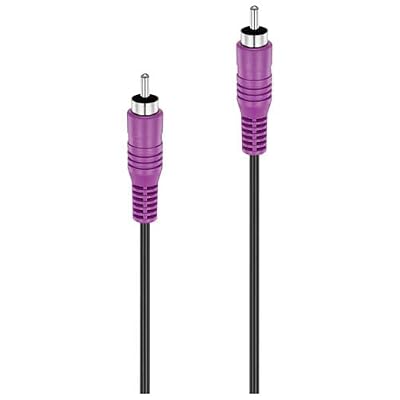 INSIGNIA 15 ft Subwoofer Cable, RCA Audio Cable for Powered Subwoofers, Home Theater Receivers, Amplifiers & Sound Systems